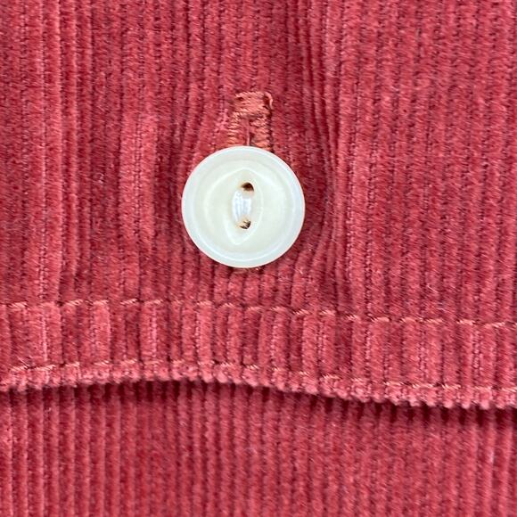 AG Shirt Mens M ADRIANO GOLDSCHMIED Corduroy Button Up 100% Cotton Utility Red - Picture 6 of 14